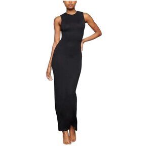 SKIMS Smooth Stretch Modal crew neck maxi dress size 2X black sleeveless plus